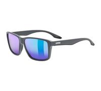 Uvex SOLUS - Lunettes de sport pour homme et femme - 100% Protection UVA, B, C - Miroir - Gris Mat/Vert - Taille Unique