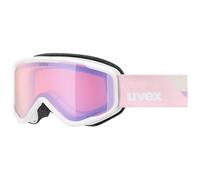 Uvex speedy nova FM, lunettes de ski, Enfant unisexe, white matt/mirror rose, one size