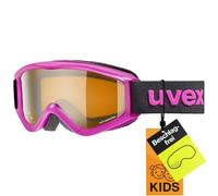 uvex Speedy Pro - Masque de Ski pour Enfants - à Contraste Accentué - Champ de Vision Élargi et Anti-Buée - Pink/lasergold - One Size