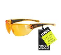 Uvex Sportstyle 204 - Lunettes de Sport pour Hommes et Femmes - Effet Miroir - Confort et Maintien Parfait Sans Points de Pression - Orange/Orange - One Size