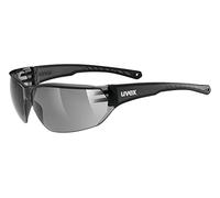 uvex Sportstyle 204 - Lunettes de Sport pour Hommes et Femmes - Effet Miroir - Confort et Maintien Parfait Sans Points de Pression - Smoke/Smoke - One Size