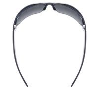 uvex Sportstyle 204 - Lunettes de Sport pour Hommes et Femmes - Effet Miroir - Confort et Maintien Parfait Sans Points de Pression - Black White/Silver - One Size