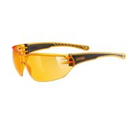uvex sportstyle 204 - Lunettes de sport pour hommes et femmes - protection 100% UVA, B, C - ajustement sans pression & tenue parfaite - orange/orange - one size