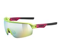 Uvex sportstyle 227, lunettes de sport Adulte unisexe, yellow red transparent/mirror yellow, one size