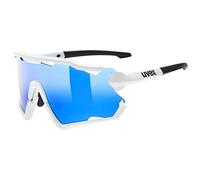 Uvex Sportstyle 228 Set - Lunettes de Sport pour Hommes et Femmes - Anti-Buée - Verres de Rechange Compris - White Matt/Blue - One Size