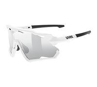 uvex Sportstyle 228 V - Lunettes de Sport pour Hommes et Femmes - à Teinte Variable - Anti-Buée - White Matt/Silver - One Size