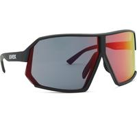 uvex Lunettes Sportstyle 237 Noir – verres miroir rouge