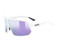 uvex sportstyle 237 - lunettes de sport pour adults - forte protection contre les UV - confort et maintien parfait sans points de pression - white m./mirr.lav - one size