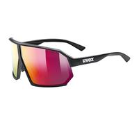 uvex sportstyle 237 - lunettes de sport pour adults - forte protection contre les UV - confort et maintien parfait sans points de pression - black m./mir.red - one size