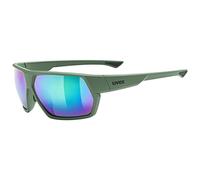 uvex sportstyle 238, lunettes de sport, Adulte unisexe, moss matt/mirror green, one size