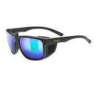 uvex Sportstyle 312 Cv - Lunettes de Sport pour Hommes et Femmes - à Contraste Élevé - Champ de Vision Sans Buée - Black Matt/Green - One Size