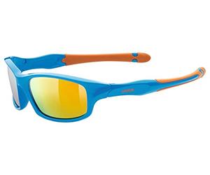 uvex Sportstyle 507 - Lunettes de Soleil pour Enfants - Effet Miroir - Bandeau Compris - Blue-Orange/Orange - One Size