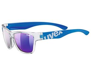 uvex Sportstyle 508 - Lunettes de Soleil pour Enfants - Effet Miroir - Bandeau Compris - Clear Blue/Blue - One Size