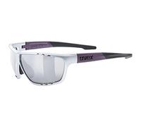 uvex Sportstyle 706 - Lunettes de Sport pour Hommes et Femmes - Effet Miroir - Champ de Vision Sans Buée - Silver Plum Matt/Silver - One Size