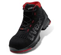 UVEX Stivale Allacciato traforato S1 SRC W11, Botte à Lacets perforée Mixte Adulte, Schwarz/Rot, 37 EU