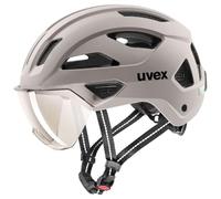 uvex Stride Visor Casque de vélo pour Adulte - Warm Grey matt/56-59 cm