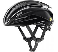uvex surge aero MIPS casque de vélo de course, black matt, 59-61cm, avec Aero-Cover pour un aérodynamisme de pointe, MIPS Air Node, 3D IAS, garage à lunettes, léger & sûr, Pro-Level