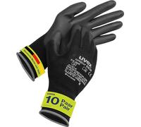 Uvex 10 Paires de Gants de Travail Unipur 6639 Avec Revêtement PU - Gants de Protection Contre les Risques Mécaniques EN 388 - Taille 08/M