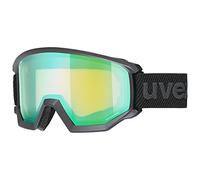 uvex Unisexe - Adulte, Athletic FM, Masque de Ski Athletic FM, Noir mat/Vert, Taille Unique