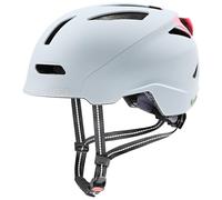 uvex Urban Planet LED - Casque de Bicyclette léger pour Adults - réglage de la Taille Individuel - éclairage LED Compris - Cloud Matt - 54-58 cm
