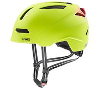 uvex Urban Planet LED - Casque de Bicyclette léger pour Adults - réglage de la Taille Individuel - éclairage LED Compris - Lime Matt - 58-61 cm