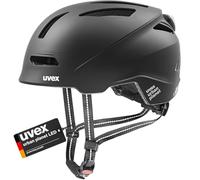 uvex Urban Planet LED, Casque de vélo, Adulte Unisexe, Black Matt, 54-58 cm