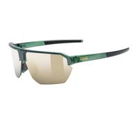 uvex vectiv set - lunettes de sport pour adults - protection à 100% contre les UVA, UVB et UVC - confort et maintien parfait sans points de pression - olive trans. / mir.gold - one size
