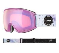 Masque Uvex Victorious S CV noir mat avec verre miroir Mirror Lilac