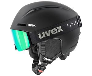 uvex viti Set, Casque et Lunettes de Ski, Enfant Unisexe, Black Matt, 54-58 cm