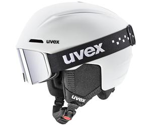 uvex viti Set, Casque et Lunettes de Ski, Enfant Unisexe, White Matt, 51-55 cm