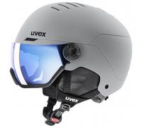 Uvex - Wanted Visor - Casque de ski - 54-58 cm - rhino matt / blue mirror