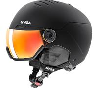 uvex Wanted Visor - Casque de Ski pour Hommes et Femmes - avec Visière - Réglage de la Taille Individuel - Black Matt - 54-58 cm