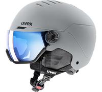 uvex Wanted Visor - Casque de Ski pour Hommes et Femmes - avec Visière - Réglage de la Taille Individuel - Rhino Matt - 58-62 cm