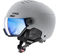 uvex Wanted Visor - Casque de Ski pour Hommes et Femmes - avec Visière - Réglage de la Taille Individuel - Rhino Matt - 58-62 cm