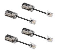 Uvital Lot de 4 démêlants de cordon téléphonique anti-enchevêtrement - Rotation à 360 degrés - Noir