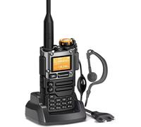 Uvk5(8) Am/Fm/Dtmf Walkie Talkie 200 Channel Type-C Charging Three Frequency Receiving Walkie Talkie Noaa Weather Forecast,With Flash Vox Replication Frequency Lcd Display (1 Piece)