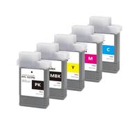 UVQAPXWD Cartouche d'encre Compatible PFI-107 pour Fournitures d'imprimante IPF670 IPF680 IPF685 IPF770 IPF780 IPF785 avec puces Pleines d'encre pour numéro de pièce PFI107(One Set-5PCS)