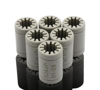 UVQAPXWD Roulements linéaires en Plastique RJ4JP 01 08 LM8UU, Douille polymère Igus Igus Drylin, Arbre de roulement Compatible avec Les pièces d'imprimante I3 4 16 pièces(16pcs)