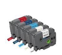 UVQAPXWD Rubans d'étiquettes en Ruban de Satin, 5 pièces, Compatible avec TZe-R234 Blanc, Remplacement TZe, Compatible avec l'imprimante d'étiquettes Cube(Mixed Color 1)