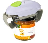 uvre-bocal électrique - gadget de cuisine solide et robuste pour bocaux scellés - ouvre-bocal automatique mains libres avec moins d'efforts pour ouvrir (Blanc)