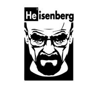 Œuvre Breaking Bad Enberg Stickers gravés 64x95cm Décoration de magasin Noir