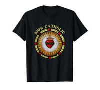 Œuvre d'art 100% dévotion catholique du Sacré-Cœur T-Shirt