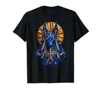 Œuvre d'art Abstraite Anu yptienne divinité Bleue T-Shirt Graphique avec Valeur