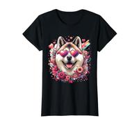 Œuvre d'art Akita Dog St Valentin T-Shirt Graphique avec Valeur