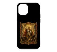 Œuvre d'art Antique icône sacrée de l'archange Saint Michel Coque pour iPhone 12/12 Pro