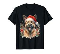Œuvre d'art Aquarelle Bouvier des Ardennes de Noël T-Shirt Graphique avec Valeur