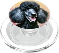Œuvre d'art Aquarelle Caniche Standard PopSockets PopGrip pour MagSafe