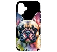 Œuvre d'art Aquarelle Chien Bouledogue français Coque pour iPhone 16