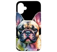 Œuvre d'art Aquarelle Chien Bouledogue français Coque pour iPhone 16 Plus