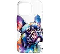 Œuvre d'art Aquarelle Chien Bouledogue français Coque pour iPhone 16 Pro
